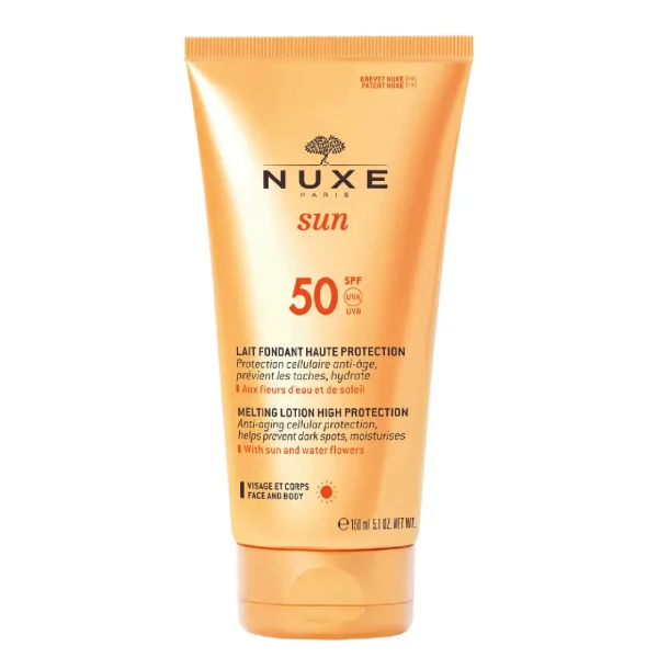 Nuxe sun face and body sunscreen spf50 150ml 5.1 fl.oz