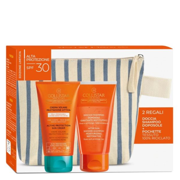 Collistar active sun protection kit spf30 sun cream + offer after sun shower-shampoo 150ml