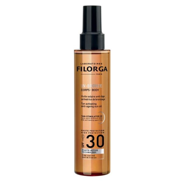 Filorga uv-bronze spf30 body tan accelerating sun oil 150ml