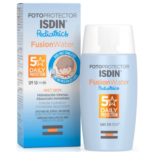 Isdin fusion water pediatrics spf50 sun protection for children 50ml