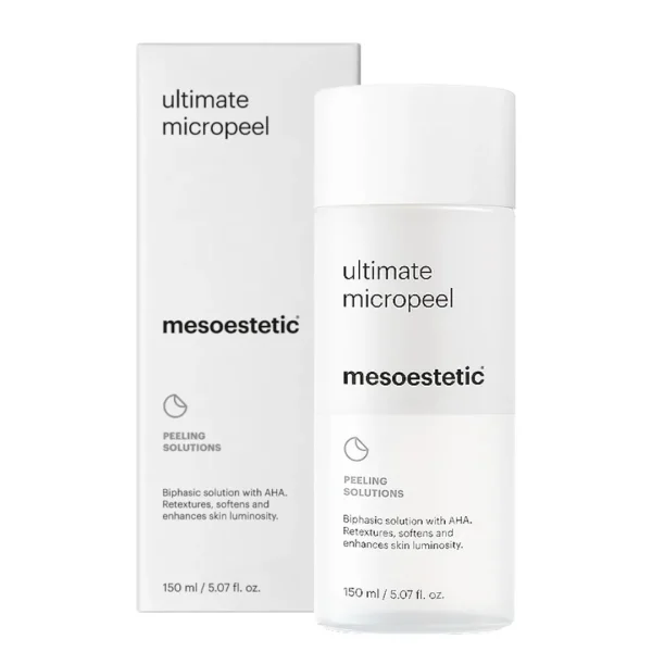 Mesoestetic ultimate micropeel biphasic solution with aha 150ml 5.07 fl.oz.