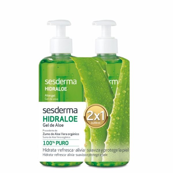 Sesderma hidraloe aloe gel 100% pure 2x250ml